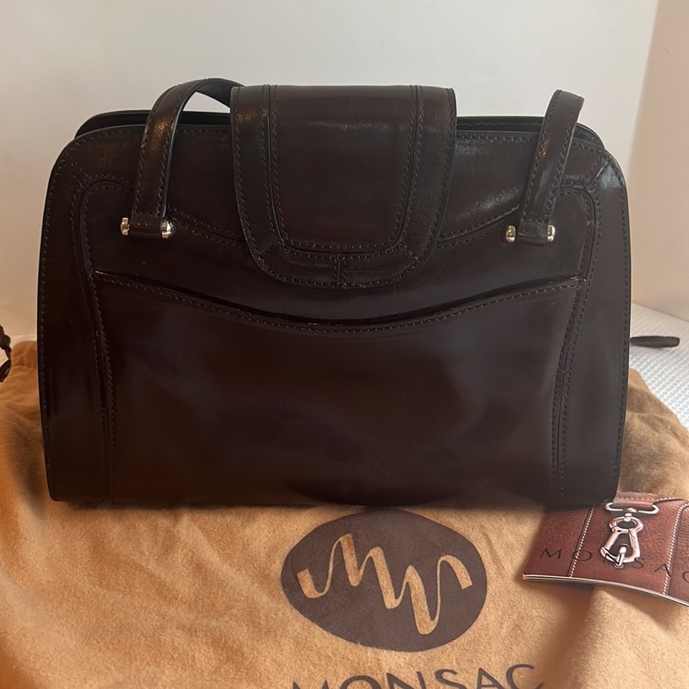 Monsac brown leather purse